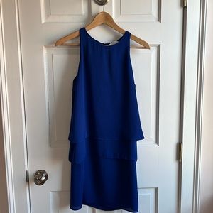 Charlene Henry tiered knee length blue dress